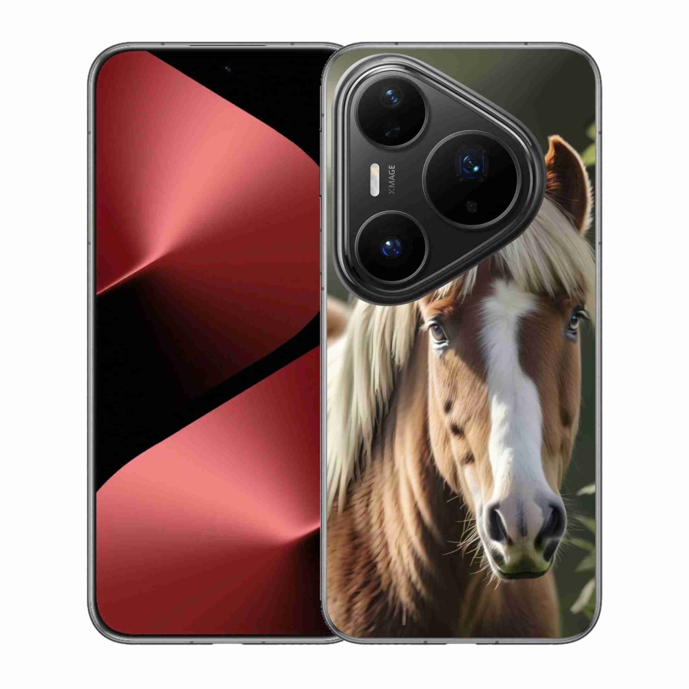 Gelový kryt mmCase na Huawei Pura 80 Pro - kůň se světlou hřívou