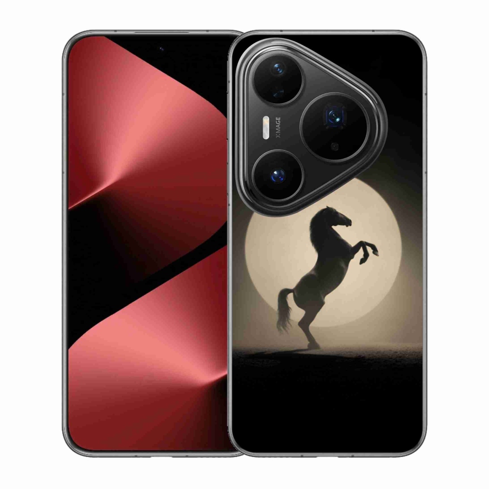 Gelový kryt mmCase na Huawei Pura 80 Pro - kůň v siluetě
