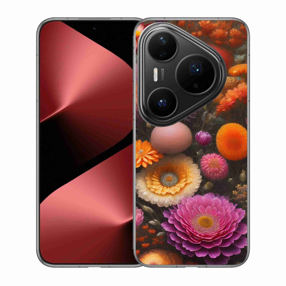 Gelový kryt mmCase na Huawei Pura 80 Pro - květinová kompozice