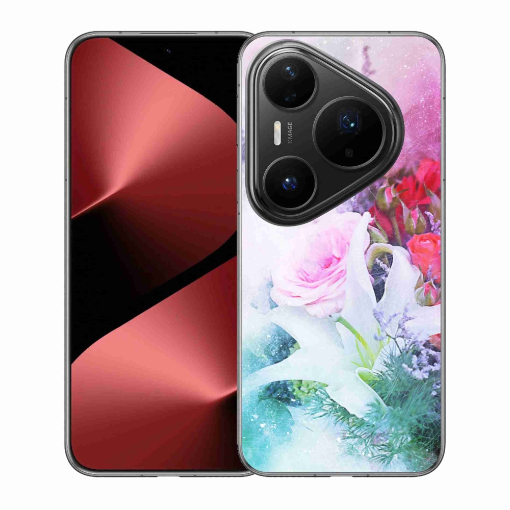 Gelový kryt mmCase na Huawei Pura 80 Pro - květiny 4