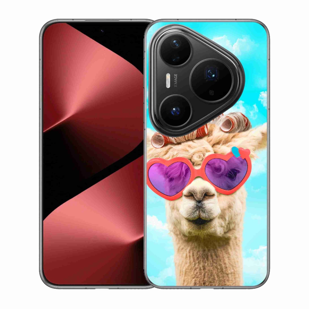 Gelový kryt mmCase na Huawei Pura 80 Pro - lama s brýlemi