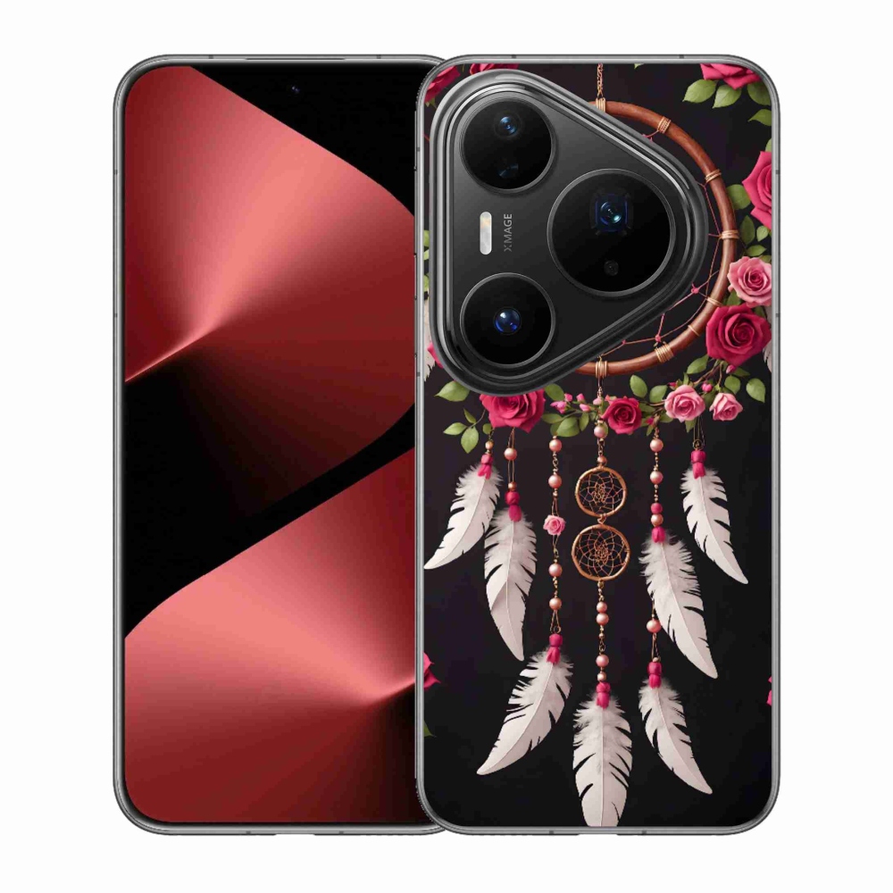 Gelový kryt mmCase na Huawei Pura 80 Pro - lapač snů s růžemi