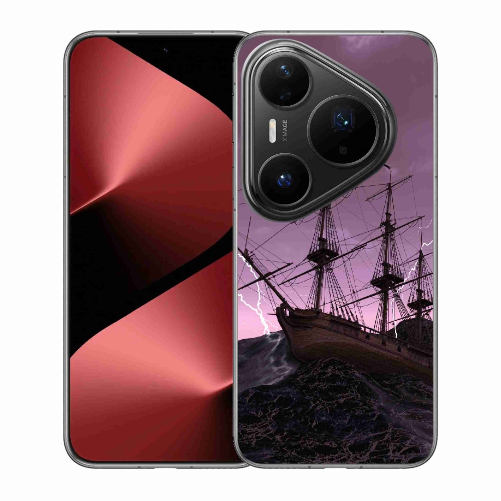 Gelový kryt mmCase na Huawei Pura 80 Pro - loď v bouři