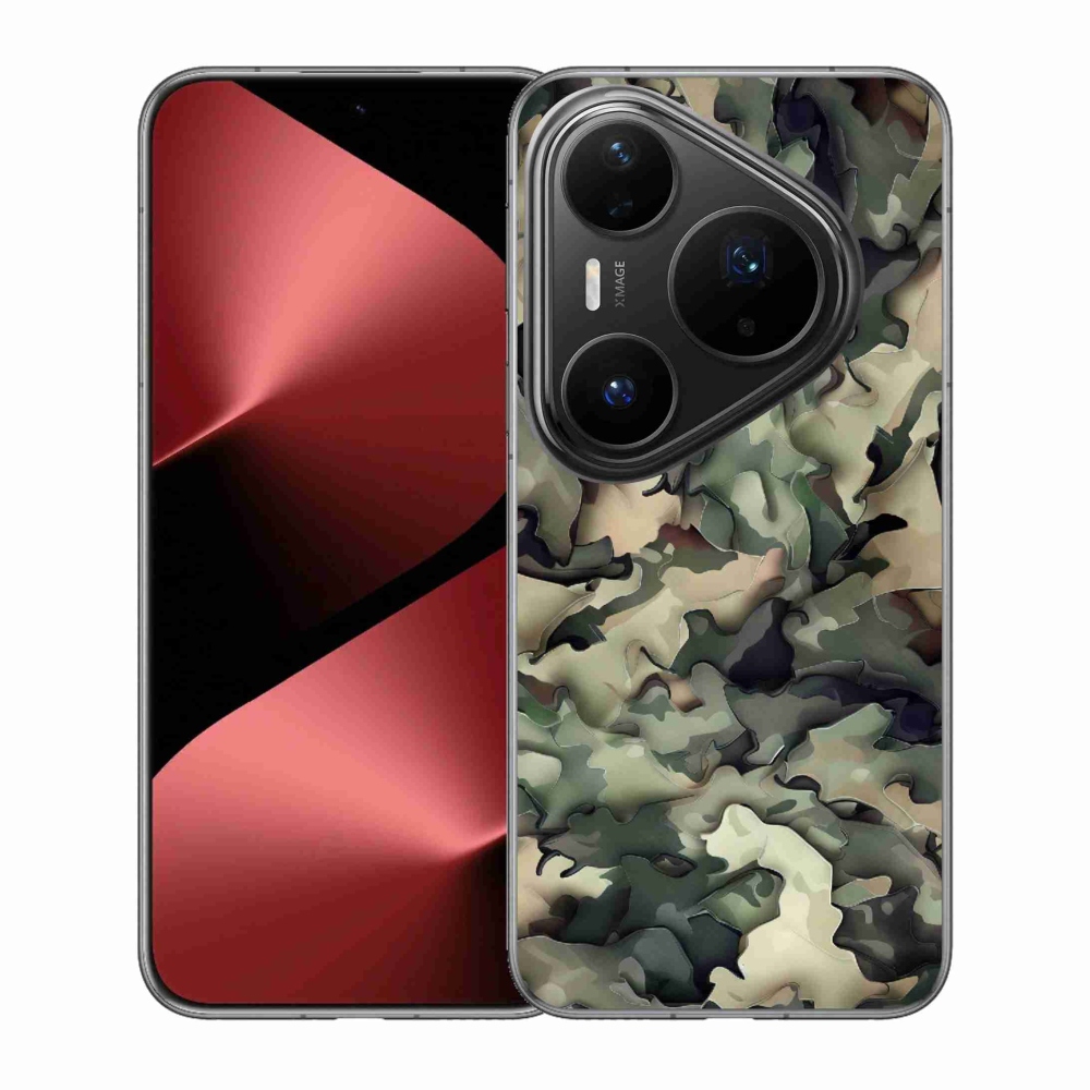 Gelový kryt mmCase na Huawei Pura 80 Pro - maskáčový vzor 9