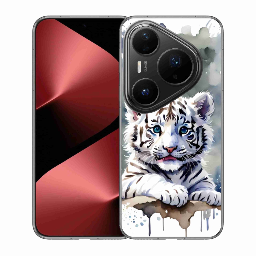 Gelový kryt mmCase na Huawei Pura 80 Pro - mládě bílého tygra