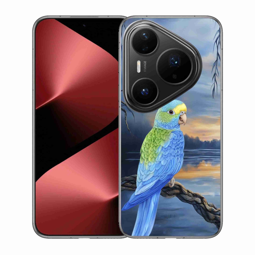 Gelový kryt mmCase na Huawei Pura 80 Pro - modrý papoušek