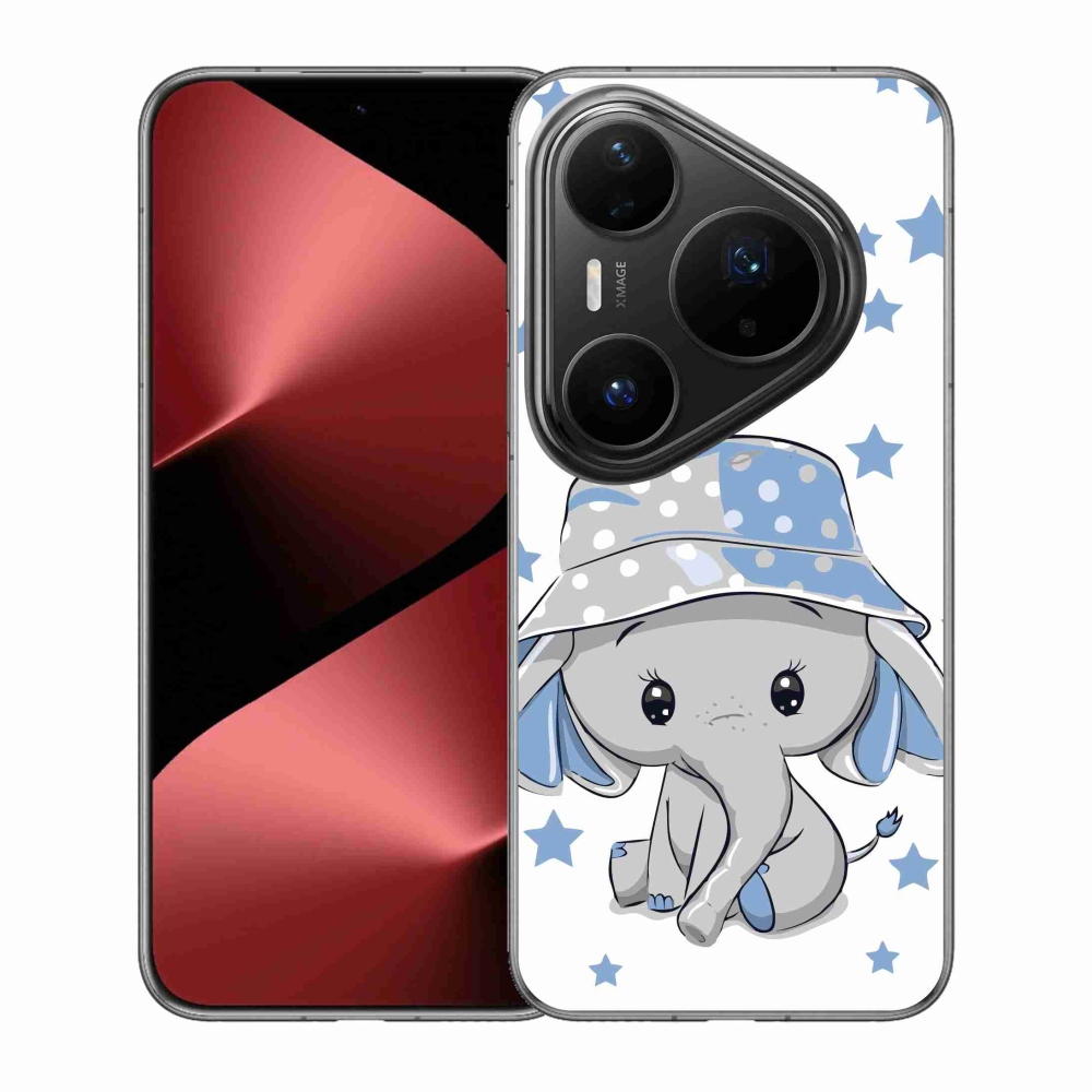 Gelový kryt mmCase na Huawei Pura 80 Pro - modrý slon