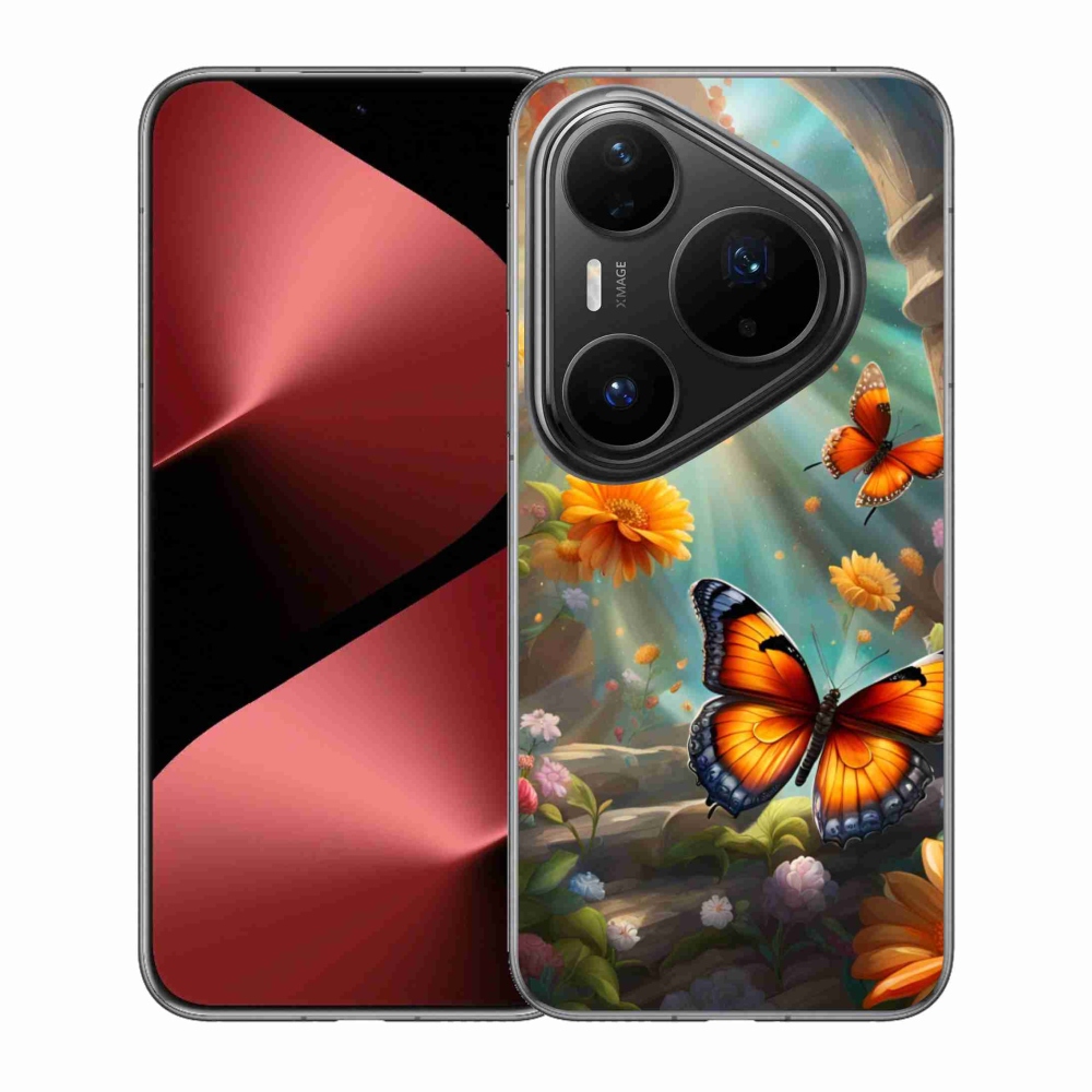 Gelový kryt mmCase na Huawei Pura 80 Pro - motýlí zahrada 2