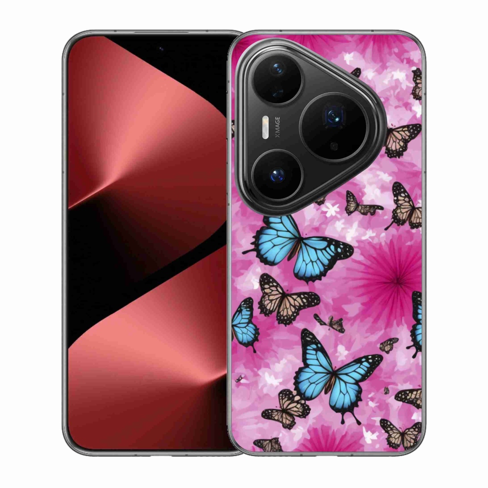 Gelový kryt mmCase na Huawei Pura 80 Pro - motýlí zahrada
