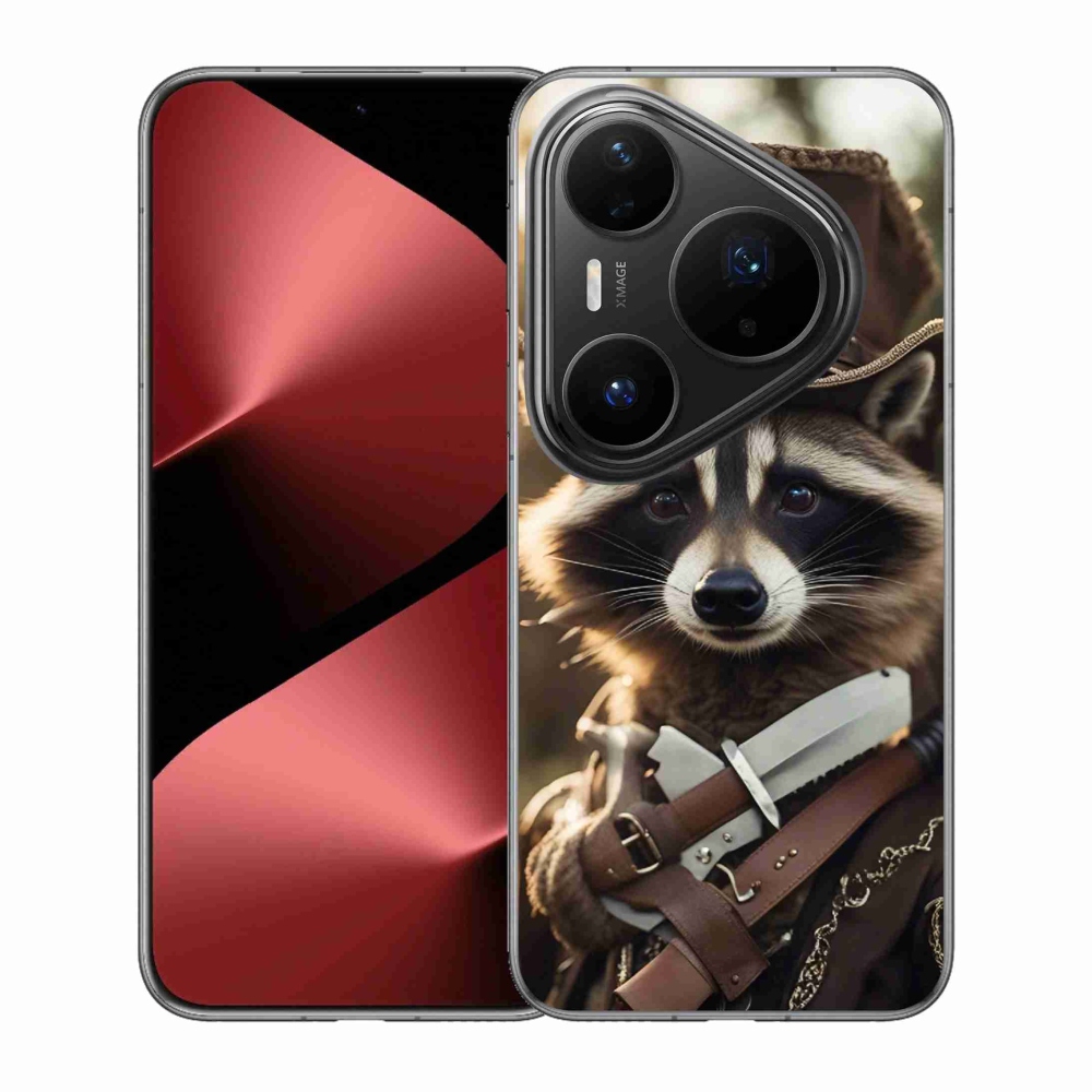 Gelový kryt mmCase na Huawei Pura 80 Pro - mýval v uniformě