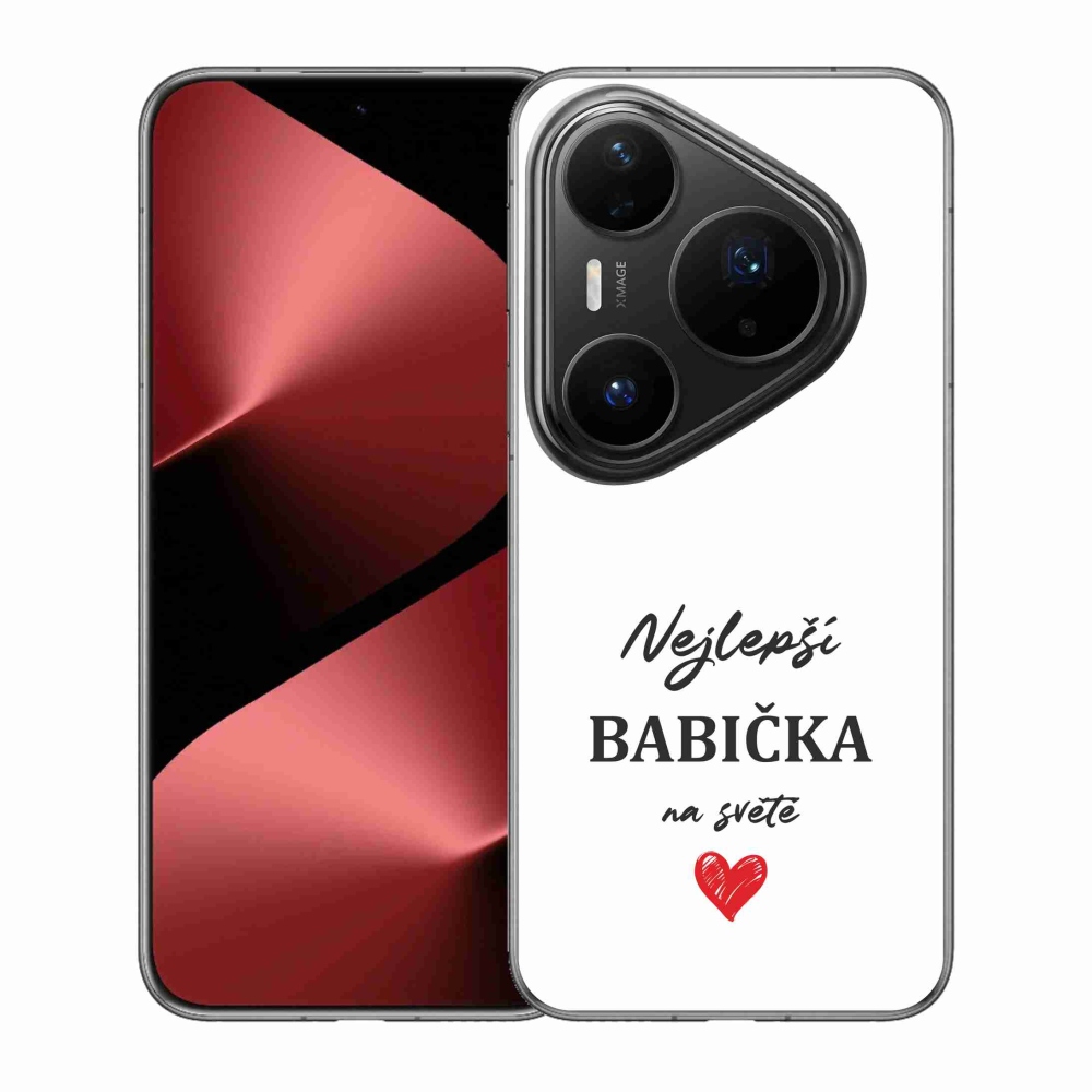 Gelový kryt mmCase na Huawei Pura 80 Pro - nejlepší babička 1 bílé pozadí