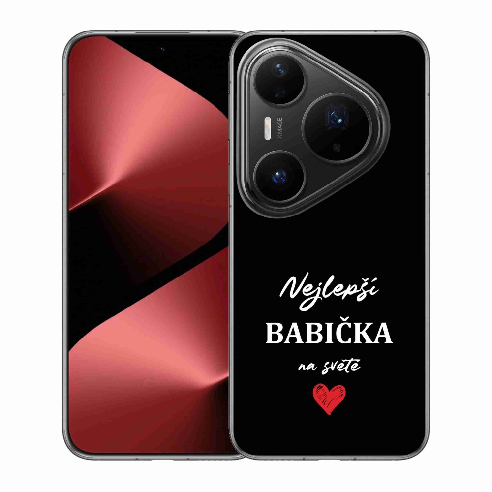 Gelový kryt mmCase na Huawei Pura 80 Pro - nejlepší babička 1 černé pozadí