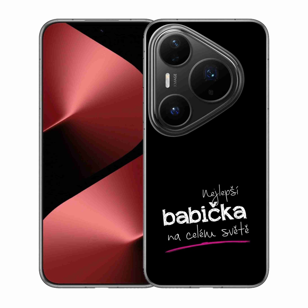 Gelový kryt mmCase na Huawei Pura 80 Pro - nejlepší babička 4 černé pozadí