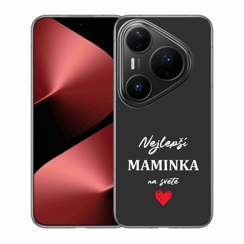 Gelový kryt mmCase na Huawei Pura 80 Pro - nejlepší maminka 1 černé pozadí