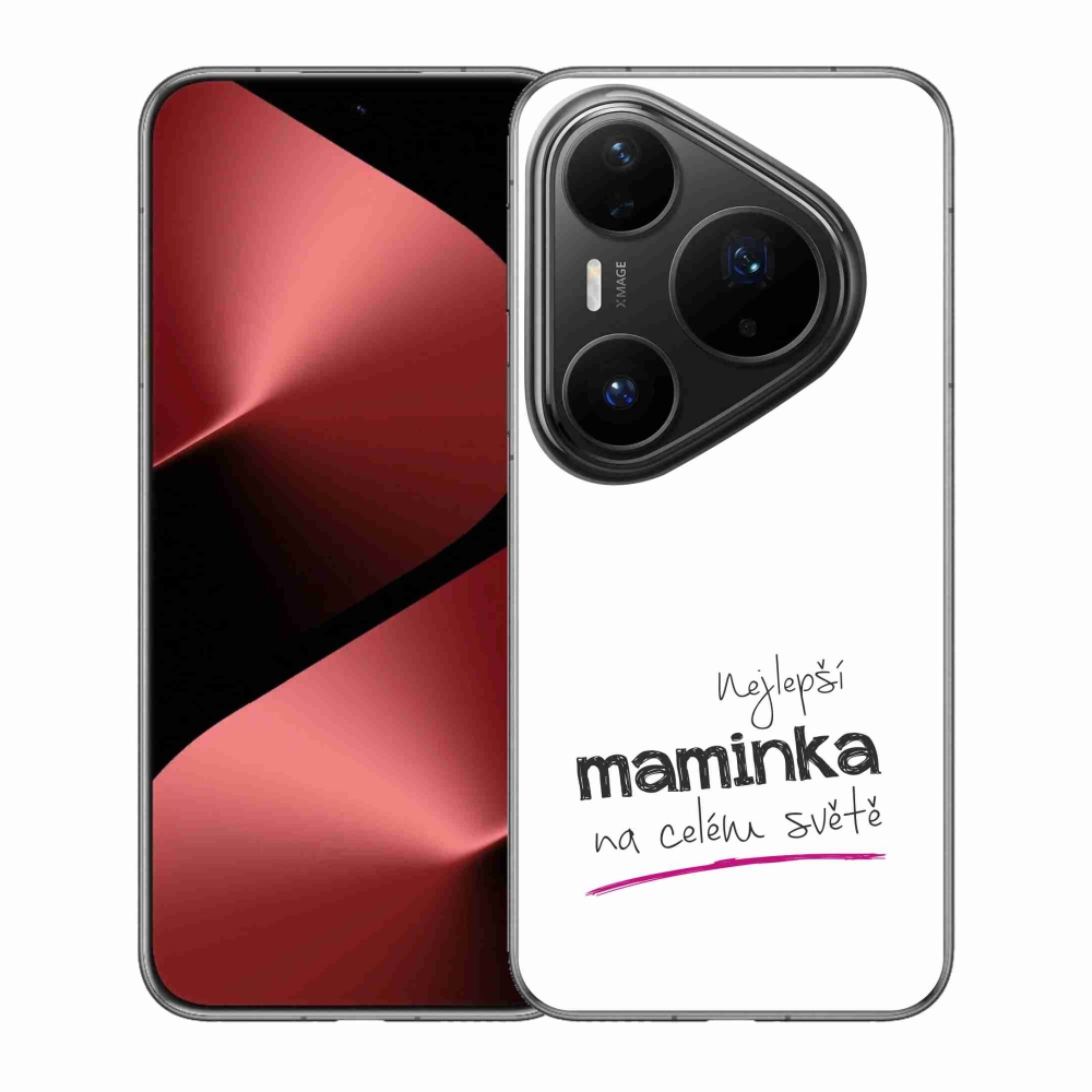Gelový kryt mmCase na Huawei Pura 80 Pro - nejlepší maminka 4 bílé pozadí