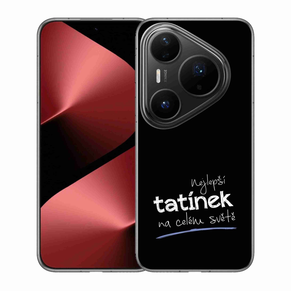 Gelový kryt mmCase na Huawei Pura 80 Pro - nejlepší tatínek 4 černé pozadí