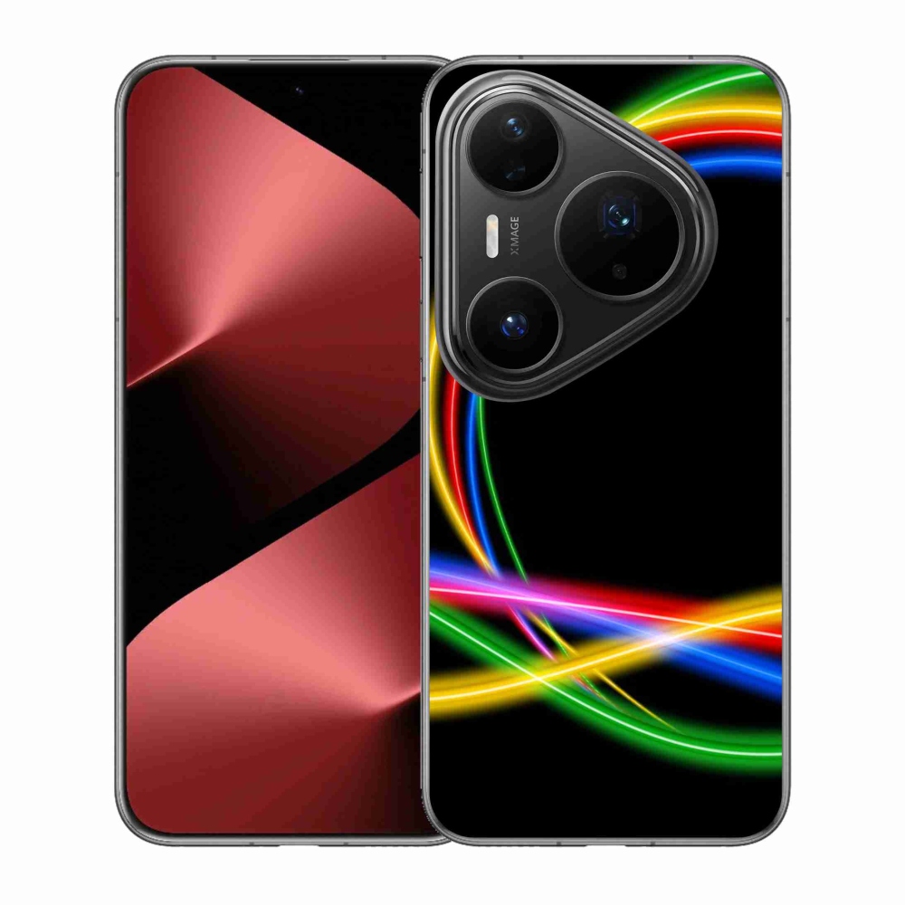Gelový kryt mmCase na Huawei Pura 80 Pro - neonové kruhy