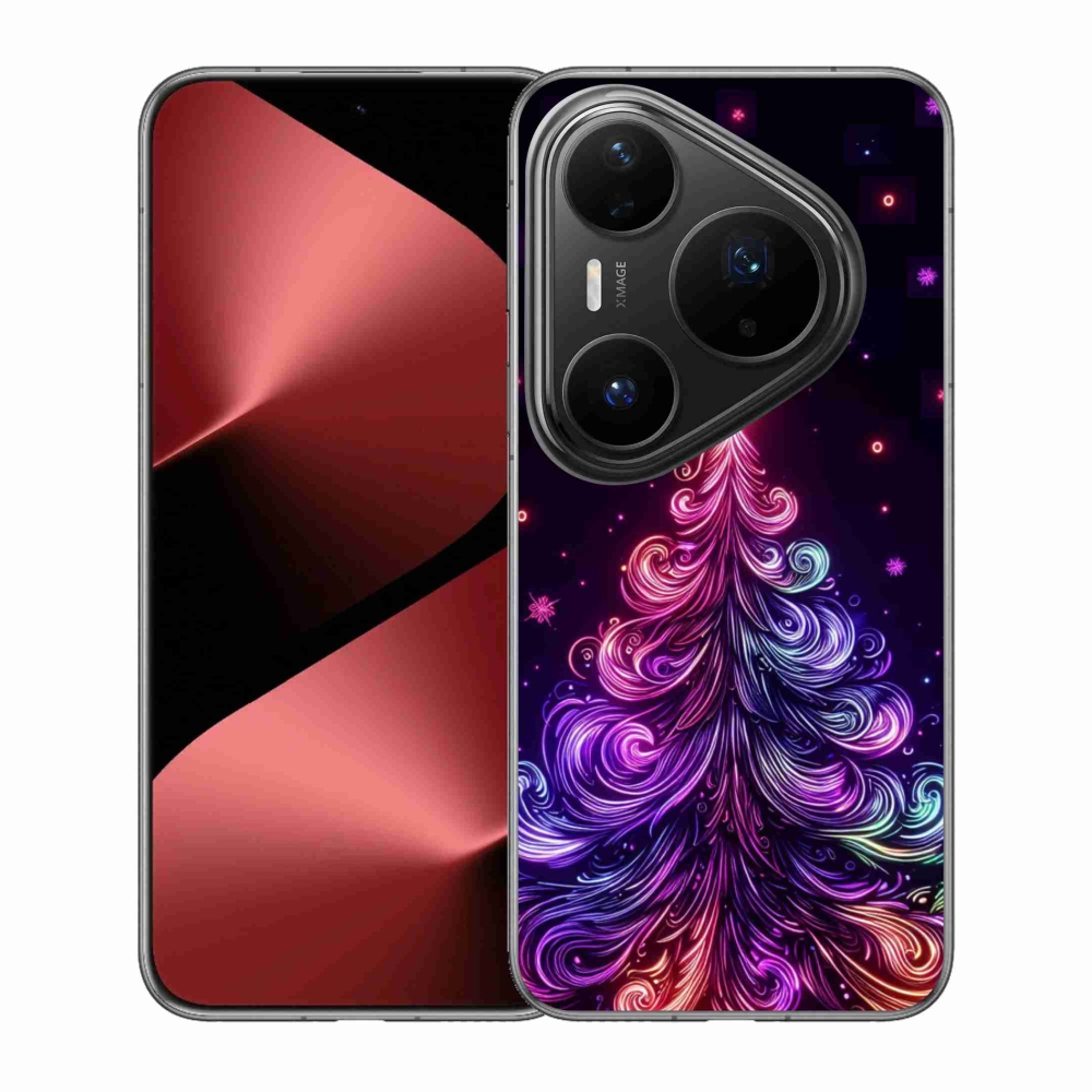 Gelový kryt mmCase na Huawei Pura 80 Pro - neonový vánoční stromek 1