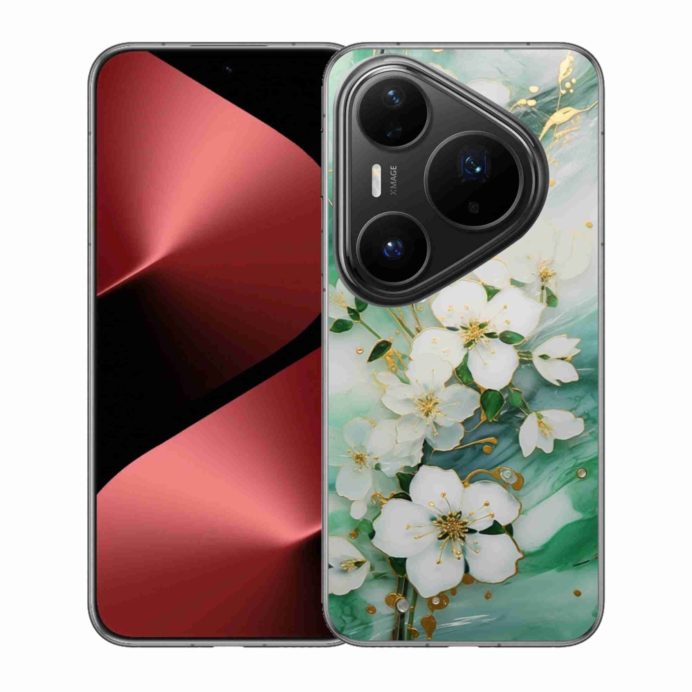 Gelový kryt mmCase na Huawei Pura 80 Pro - něžné květy