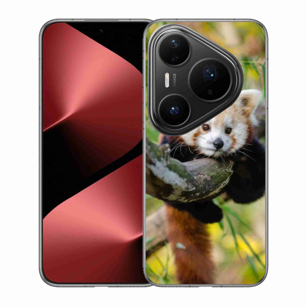 Gelový kryt mmCase na Huawei Pura 80 Pro - panda červená