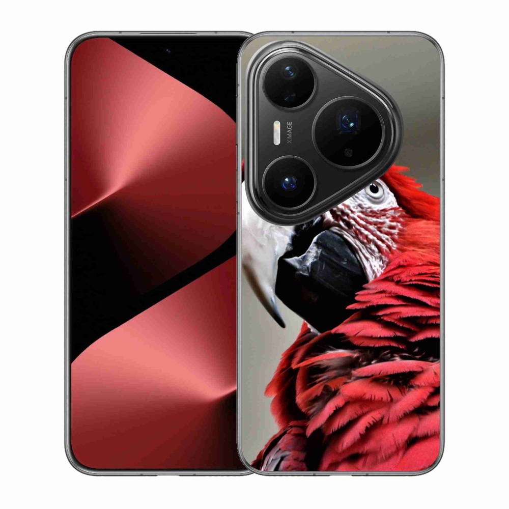 Gelový kryt mmCase na Huawei Pura 80 Pro - papoušek ara červený