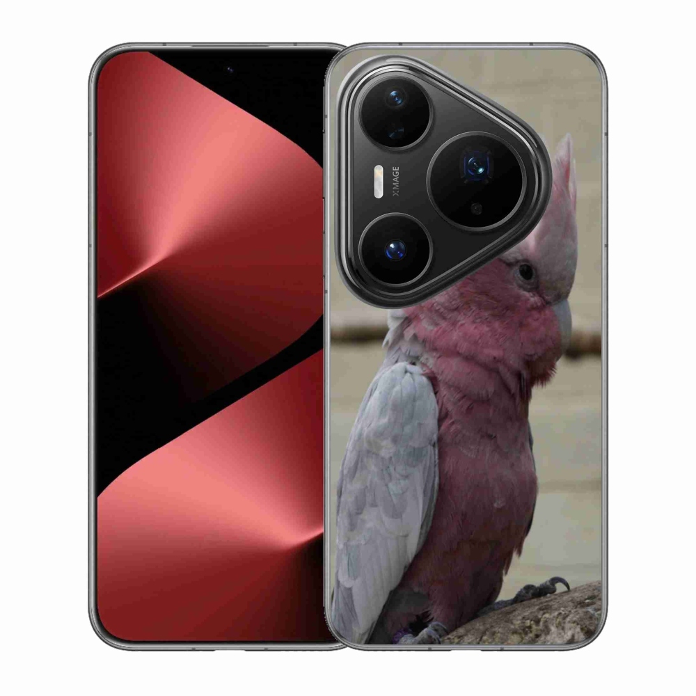 Gelový kryt mmCase na Huawei Pura 80 Pro - papoušek kakadu růžový