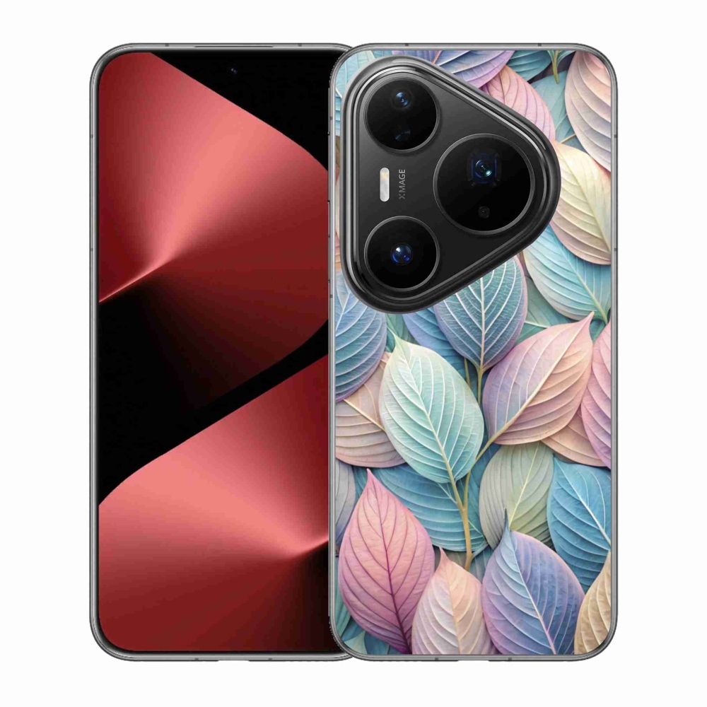 Gelový kryt mmCase na Huawei Pura 80 Pro - pastelové listy