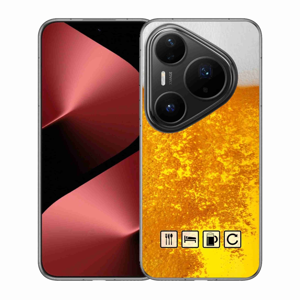 Gelový kryt mmCase na Huawei Pura 80 Pro - pivní motiv 3
