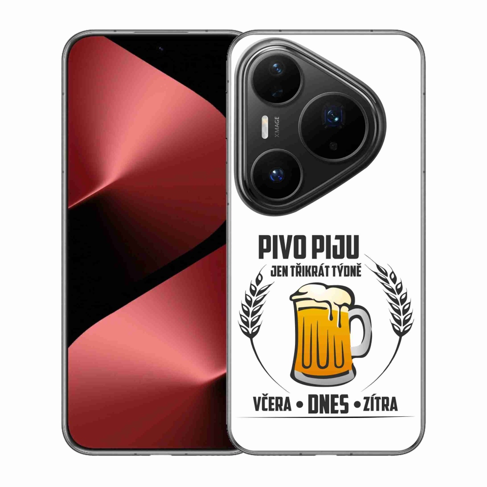 Gelový kryt mmCase na Huawei Pura 80 Pro - pivní motiv bílé pozadí