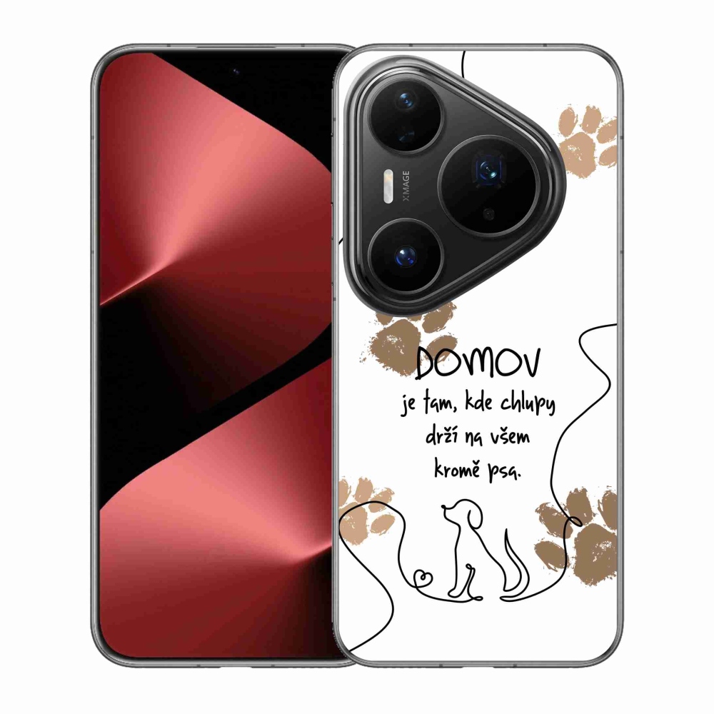 Gelový kryt mmCase na Huawei Pura 80 Pro - psí motiv bílé pozadí