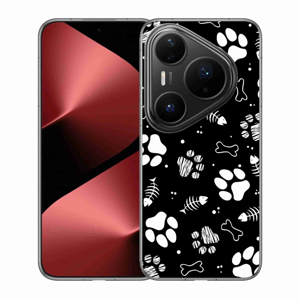 Gelový kryt mmCase na Huawei Pura 80 Pro - psí tlapky