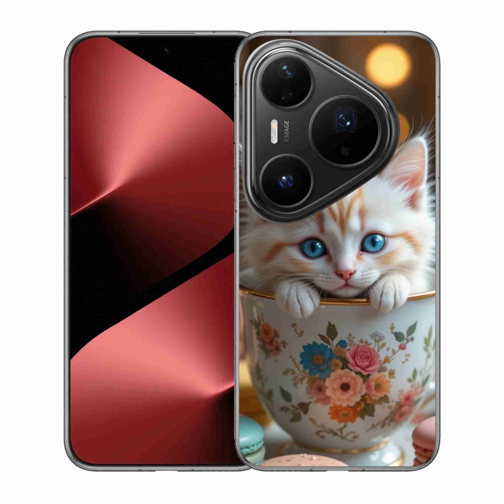 Gelový kryt mmCase na Huawei Pura 80 Pro - roztomilé kotě 6