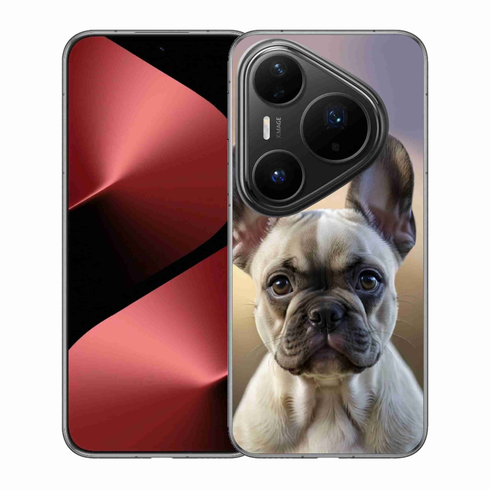 Gelový kryt mmCase na Huawei Pura 80 Pro - roztomilý francouzský buldoček