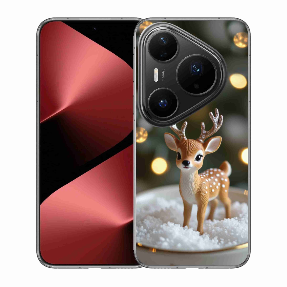 Gelový kryt mmCase na Huawei Pura 80 Pro - roztomilý vánoční jelen