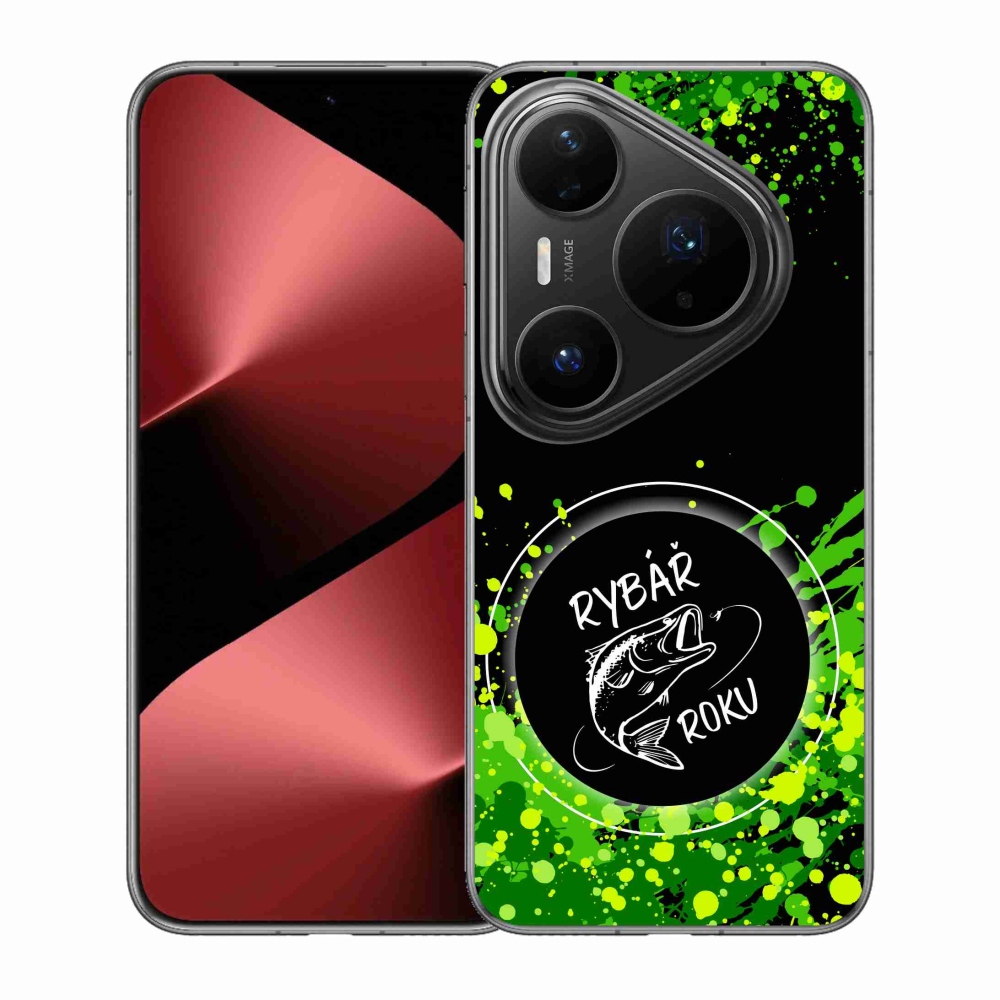 Gelový kryt mmCase na Huawei Pura 80 Pro - rybář roku černé pozadí