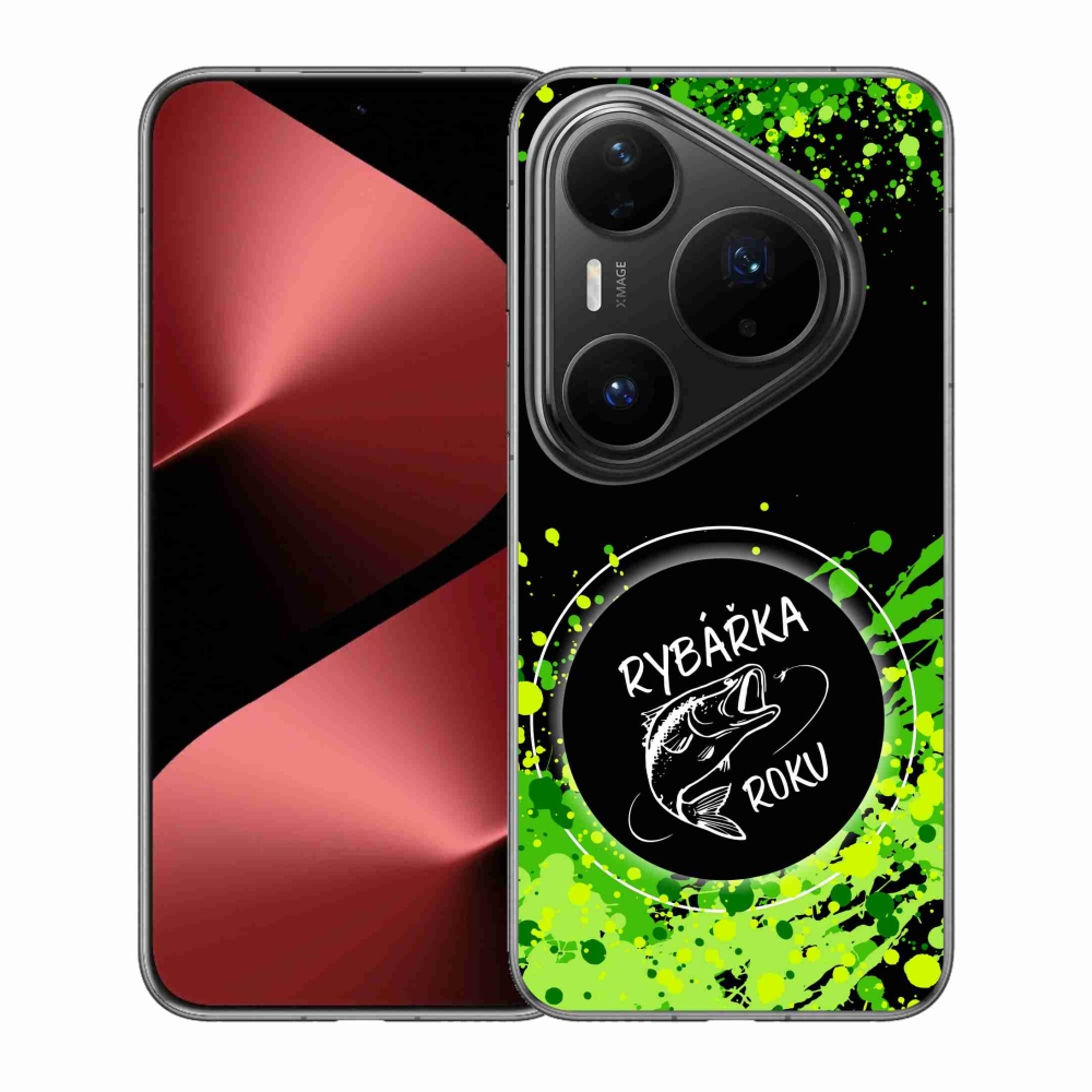 Gelový kryt mmCase na Huawei Pura 80 Pro - rybářka roku černé pozadí