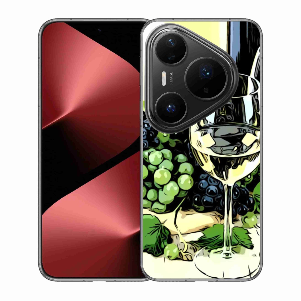 Gelový kryt mmCase na Huawei Pura 80 Pro - sklenka vína