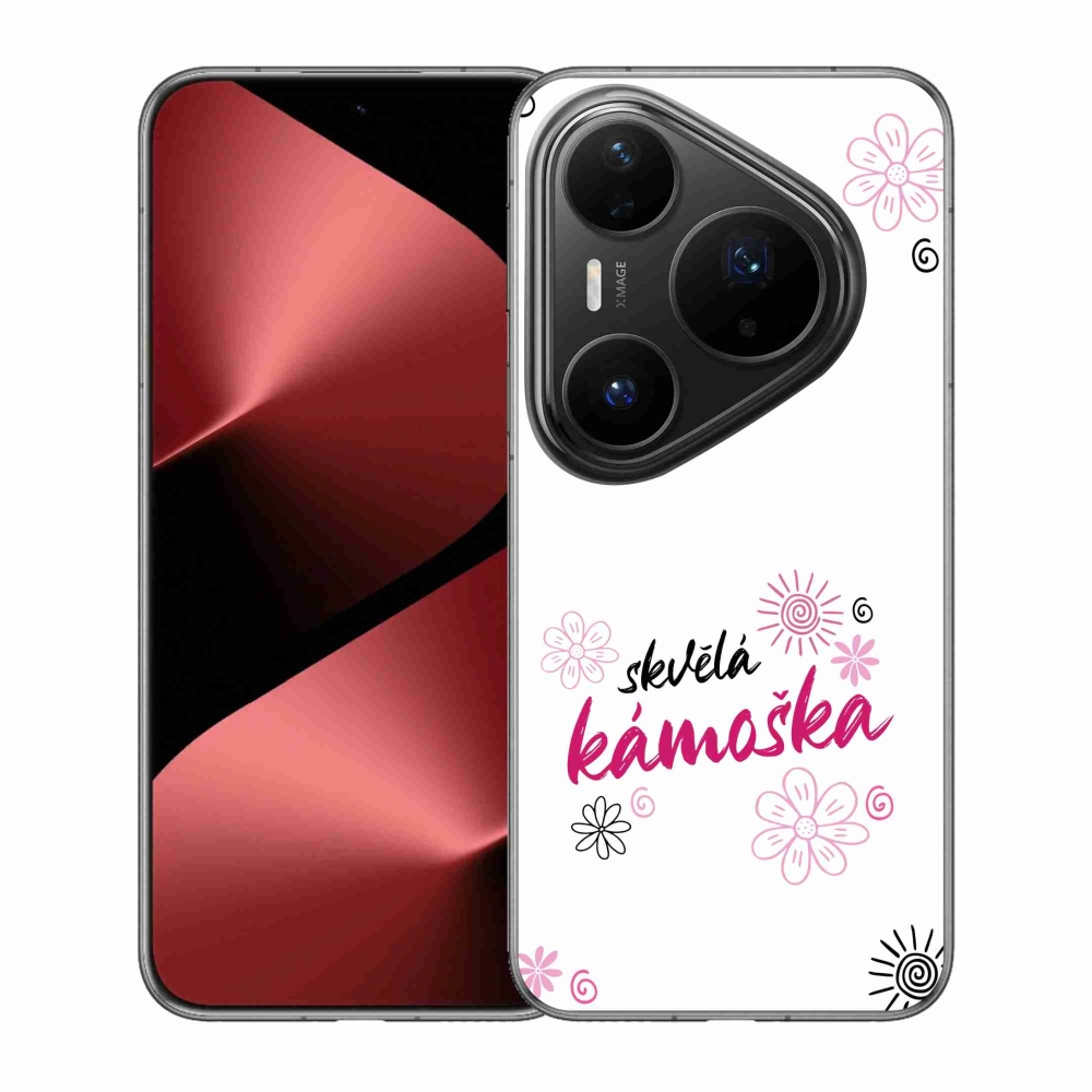 Gelový kryt mmCase na Huawei Pura 80 Pro - skvělá kámoška bílé pozadí