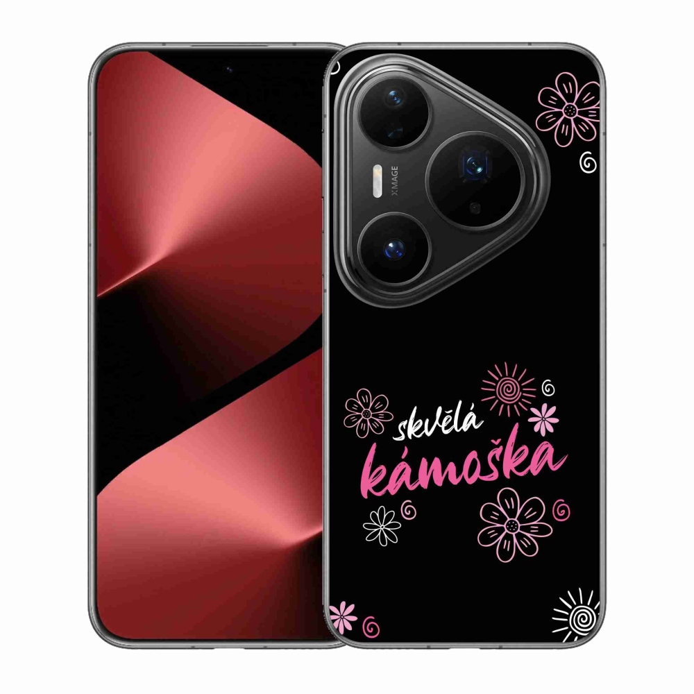 Gelový kryt mmCase na Huawei Pura 80 Pro - skvělá kámoška černé pozadí