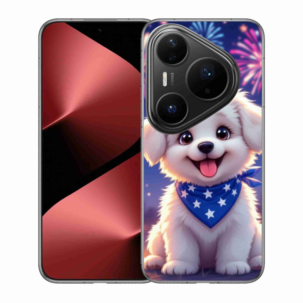 Gelový kryt mmCase na Huawei Pura 80 Pro - slavnostní štěně