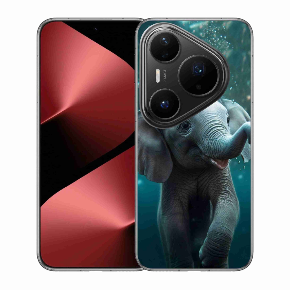 Gelový kryt mmCase na Huawei Pura 80 Pro - slůně pod vodou