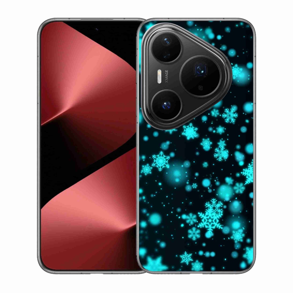 Gelový kryt mmCase na Huawei Pura 80 Pro - sněhové vločky 1