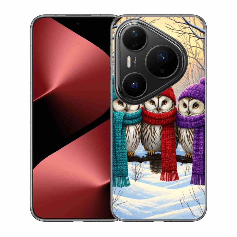 Gelový kryt mmCase na Huawei Pura 80 Pro - soví přátelé