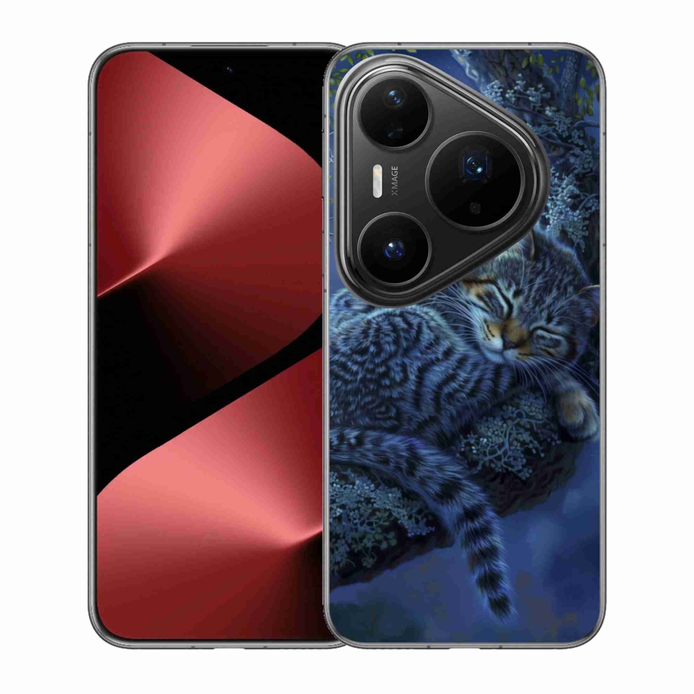Gelový kryt mmCase na Huawei Pura 80 Pro - spící kočka