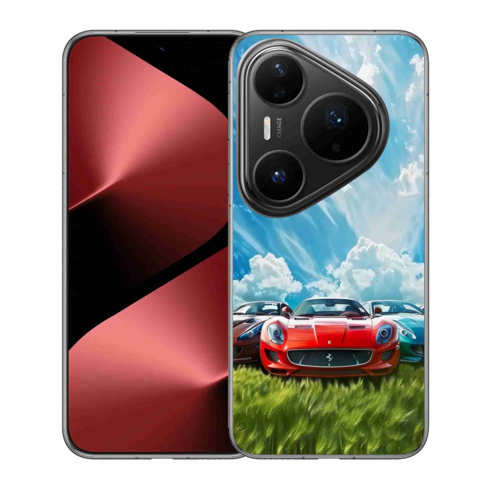 Gelový kryt mmCase na Huawei Pura 80 Pro - sportovní vozy