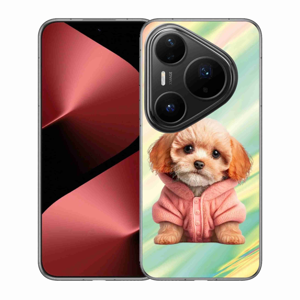 Gelový kryt mmCase na Huawei Pura 80 Pro - štěně ve svetru
