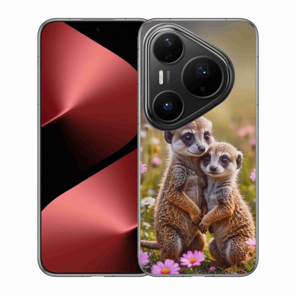Gelový kryt mmCase na Huawei Pura 80 Pro - surikatí duo