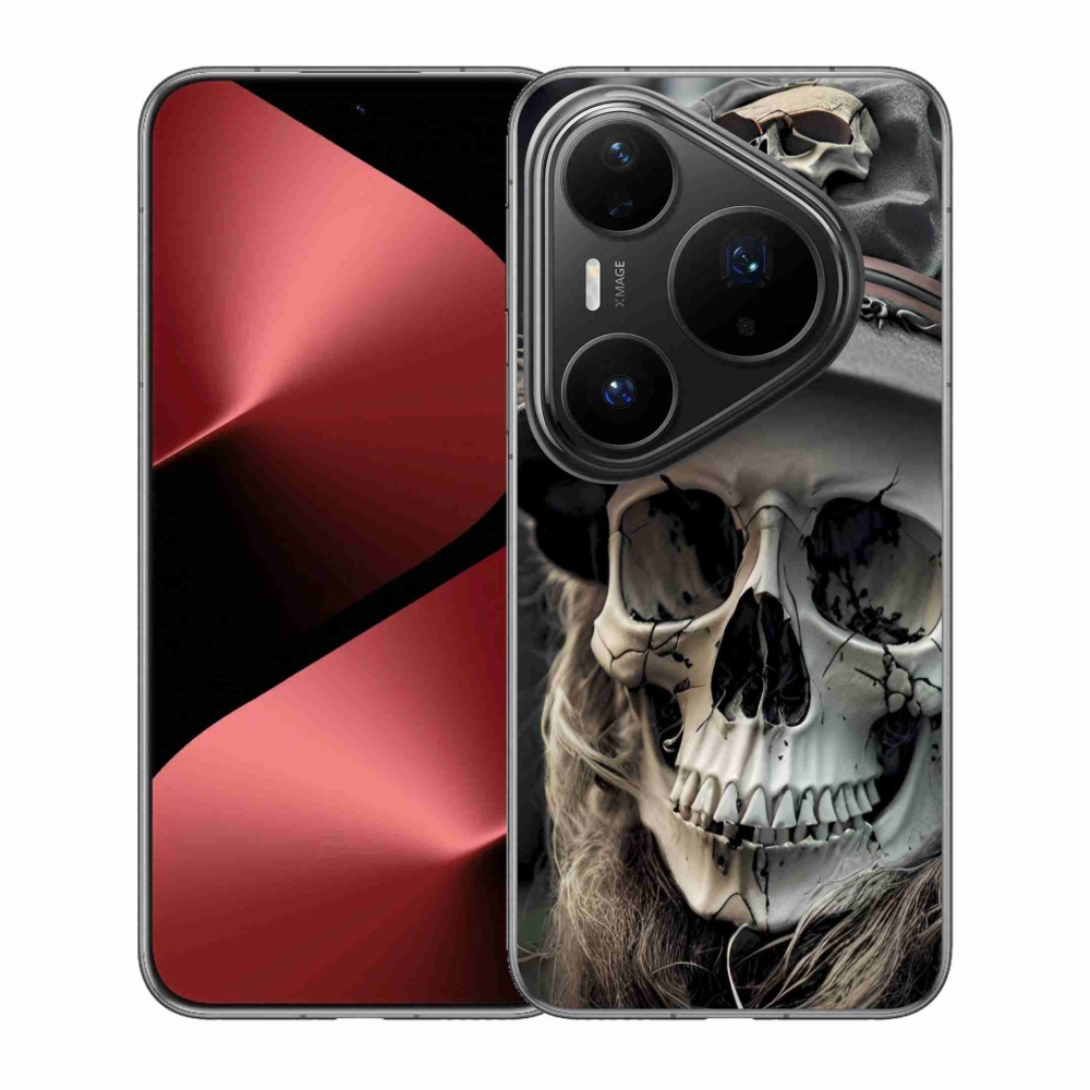 Gelový kryt mmCase na Huawei Pura 80 Pro - temná lebka