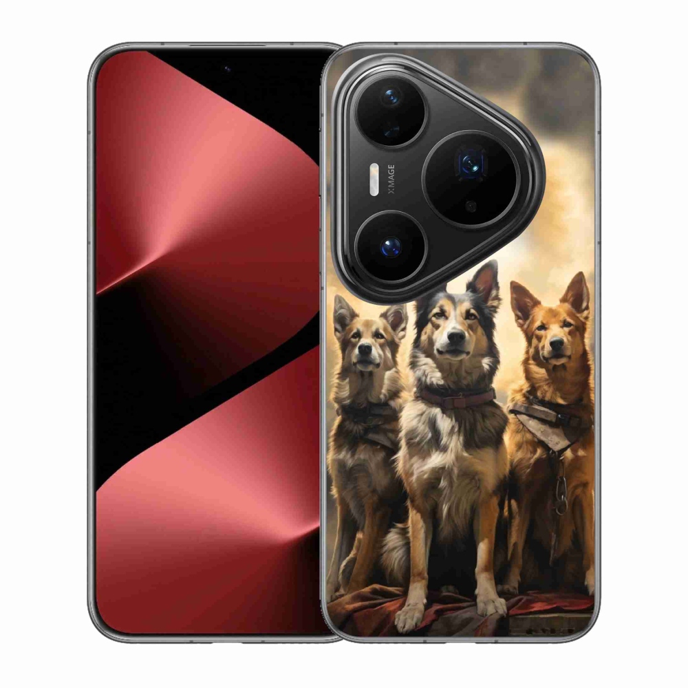 Gelový kryt mmCase na Huawei Pura 80 Pro - tři psi