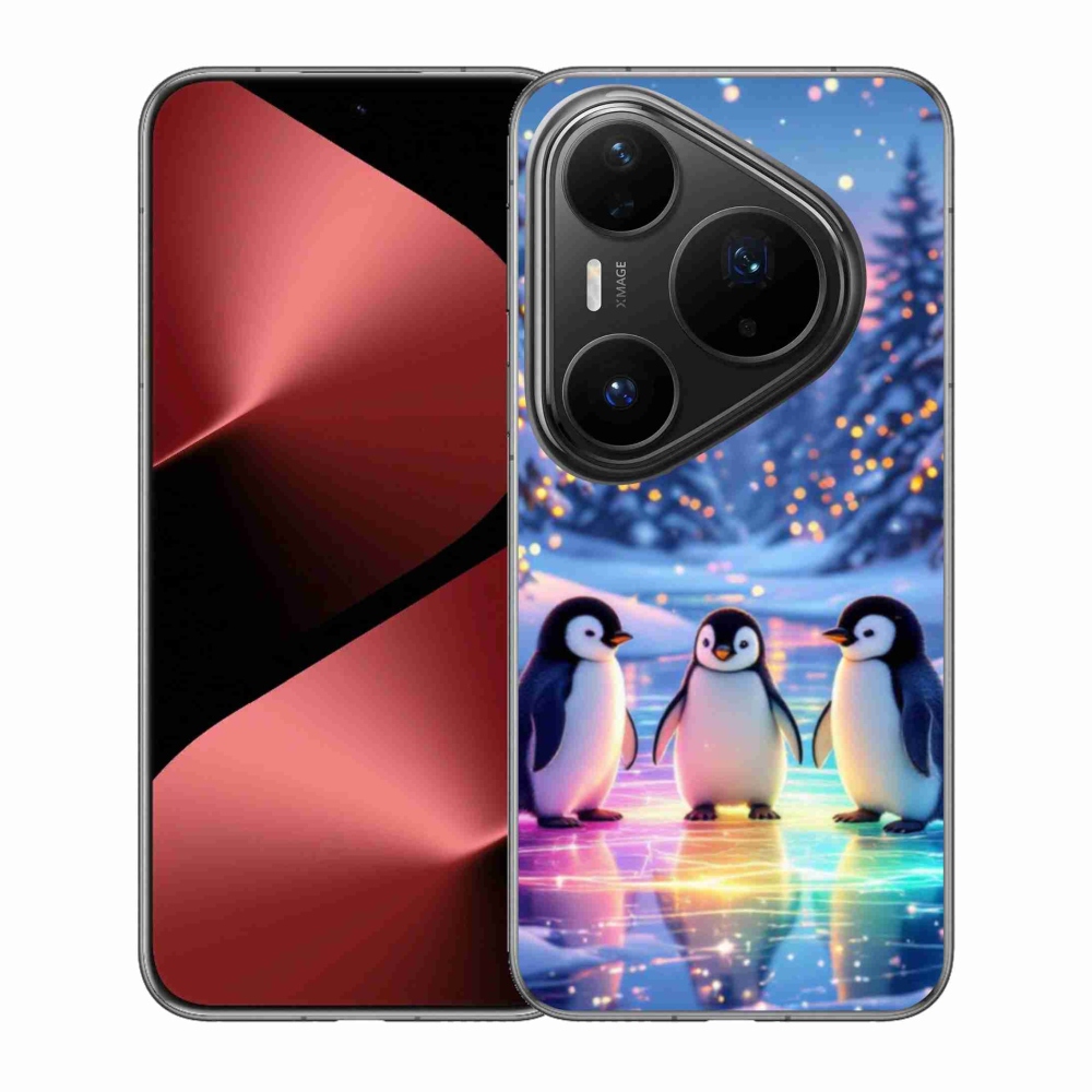 Gelový kryt mmCase na Huawei Pura 80 Pro - tučnáci